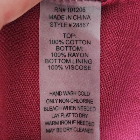 Soft Surroundings Berry Wine Crisscross Back Midi Dress Large 28867 Cotton Rayon - Picture 9 of 9